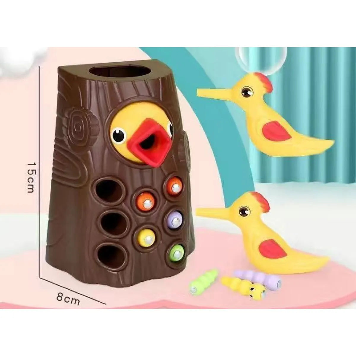 Woodpecker Magnetic Worm Feeding Game